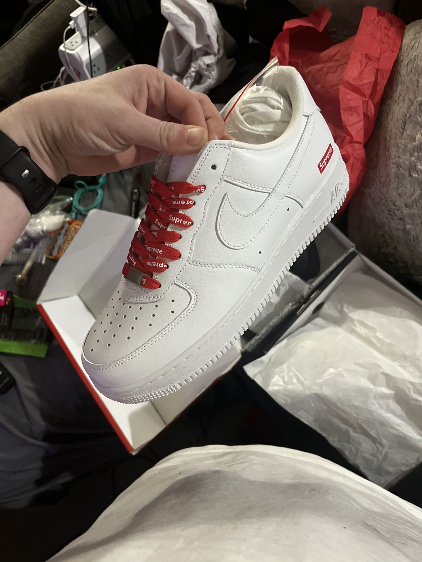 Brand-New Supreme Nike Air Force Ones 