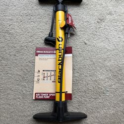 Brand New Sport and Bicycle Floor Pump, 100 PSI, Yellow