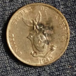 1945 US Philipine Ten Centavos Silver Dime