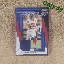 2025 SCORE TYRONE TRACY JR #ZON-TTY ZONED IN PATCH/RELIC MEMORABILIA FOOTBALL CARD * NY GIANTS NFL 