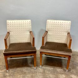 Pair of Gunlocke Co. Art Deco Style Armchairs