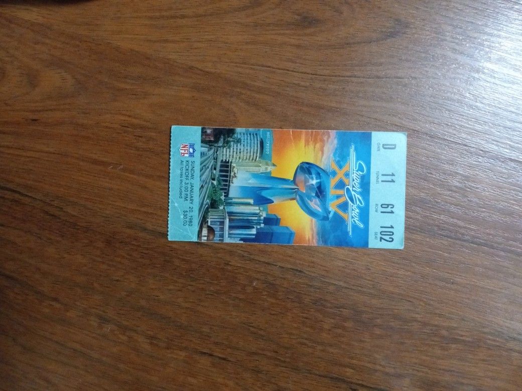 1980 Super Bowl Ticket Stub
