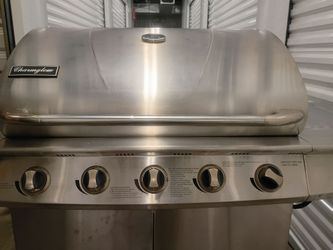 ​Charmglow 5-Burner Stainless Gas Grill + Propane Tank (NEW Burners!)
