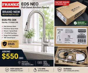 ANKER EOS NEO Pull-Down Kitchen Faucet - Brushed Nickel - Like New