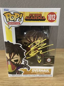 ANIME Kellen Goff Signed Funko Pop #1012 My Hero Academia Overhaul JSA