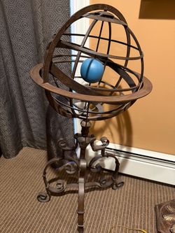 Vintage-Style Armillary Sphere Table Sculpture