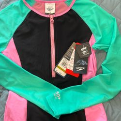 Girls-  Size 14 SPEEDO long Sleeve Bodysuit  UPF 50 