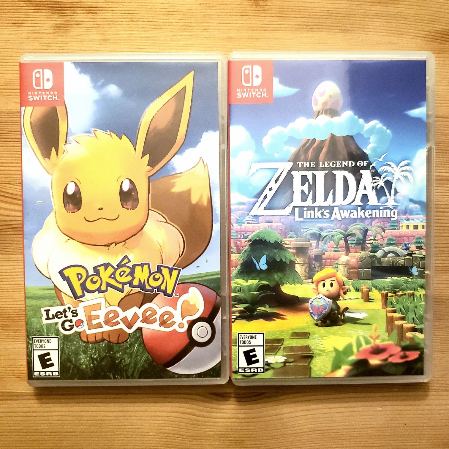 Pokemon let's go Eevee!, and Zelda Link's Awakening w/ preorder pin for sale or trade