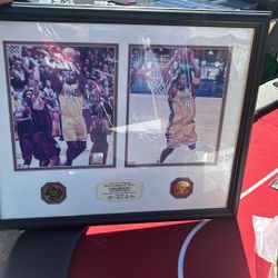 Kobe Bryant And Shaq Limited Edition Plaque With Coins