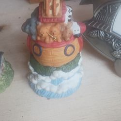 Noah's Ark porcelain or ceramic decorative bell, 
