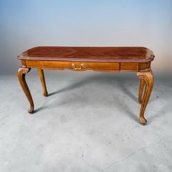 Elegant Traditional Burl Wood Console • Sofa Table • 51.5”