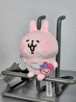 4" Kanahei X Sanrio Usagi Pink Rabbit My Melody Keychain Charm Plush