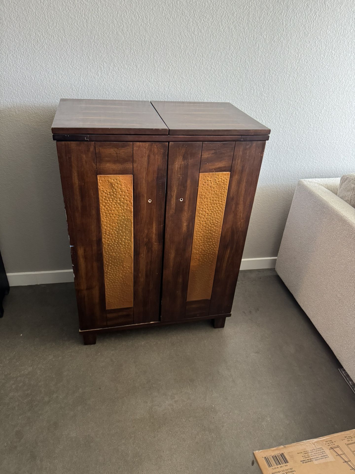 Armoire Bar w/ Copper Panels
