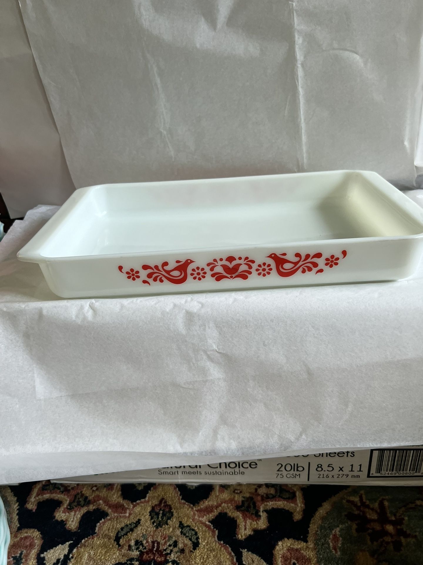 Vintage Friendship Bird Pyrex Lasagna Pan