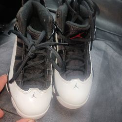 Jordan 6 Rings "Black/University Red" Preschool Boys' Shoe