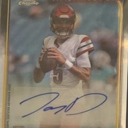 Jayden Daniels Topps Chrome RC Autograph