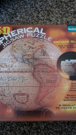 3D Spherical Jigsaw Puzzle Antique Globe
