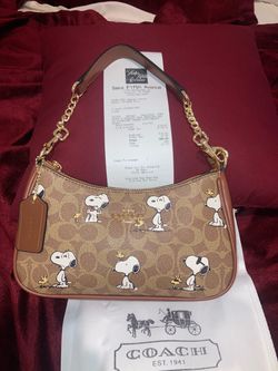 Coach x Peanuts Snoopy Signature Canvas Shoulder Bag