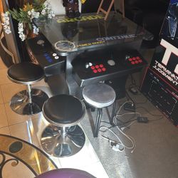 4 Player Game Table With 750 Games and 4 Stools