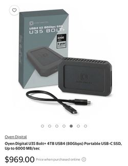 Oyen Digital Potable USB-C SSD 4TB