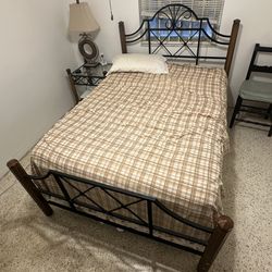 Full Sized Bed Frame With Mattress 