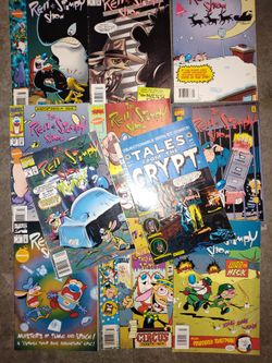 90s Ren and Stimpy Marvel comics and tales from the crypt