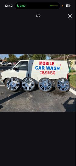 Set of 4 Chrome Wheels with Tires