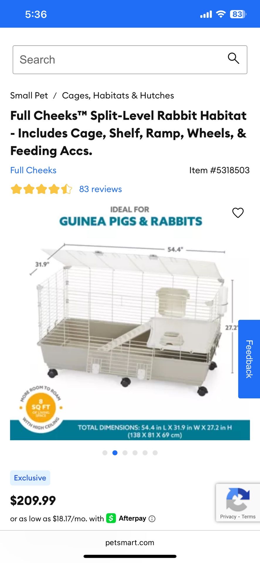 Large mammal cage with top floor includes everything in photos