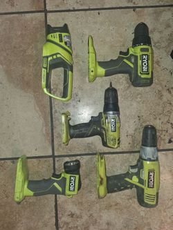 Ryobi 5-Tool Cordless Combo Lot (18V & 12V Drills + Lights) - No Batteries
