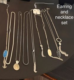 8 Pre-owned Necklaces, 1 Pre-owned Necklace / Earring SET