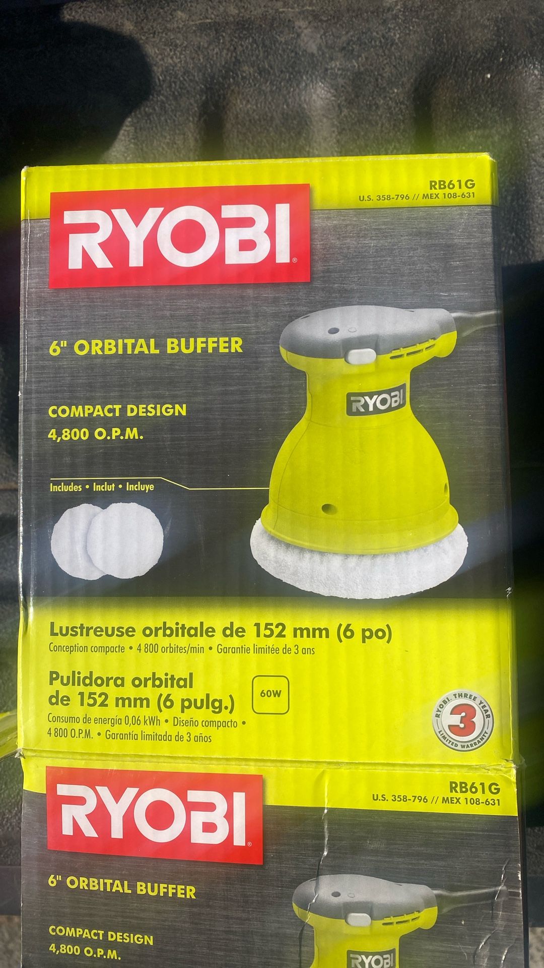 RYOBI 6 Inch Orbital Buffer