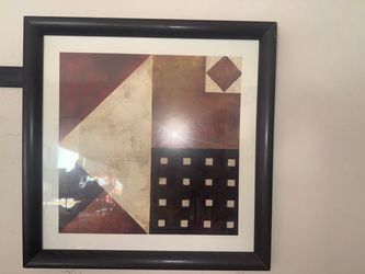 Framed Abstract Geometric Wall Art Print