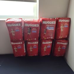 8 Bags Of HUGGIES 