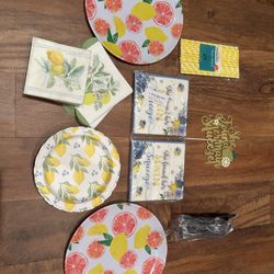 Lemon Bridal Shower Plates