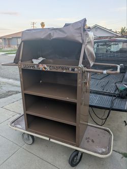 Metallic utility cart