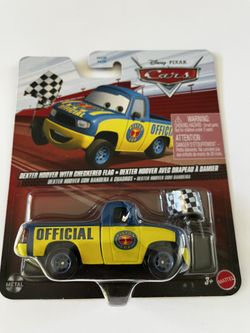 Disney Pixar Cars Dexter Hoover With Checkered Flag