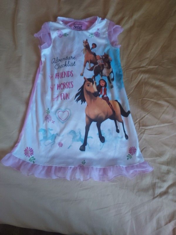 Spirit Riding Free Pajamas Nightgown Girl Size 6 Multi Color Nwot