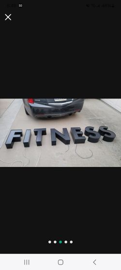 Metal Fitness LED Sign