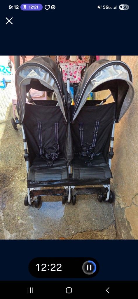 Jeep Double Side To Side Stroller