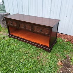 Solid Mahogany Church / Vestibule Bench w/Drawers