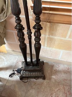 Antic very heavy brass standing light