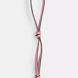 New Coach Brass/True Pink Loop Signature Bag Charm