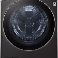 LG ThinQ Front Load Washer Graphite Steel Steam TurboWash Excellent Condition