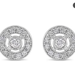 Gold Earrings with Diamonds