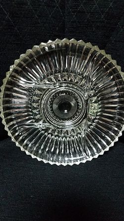 Vintage cut glass relish tray