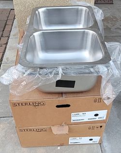 Sterling Double Basin Stainless steel kitchen sink