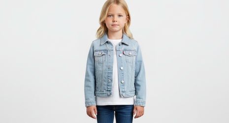 Levi’s Denim Jean jacket Girl’s MEDIUM (10-12) Button Front Western light Blue