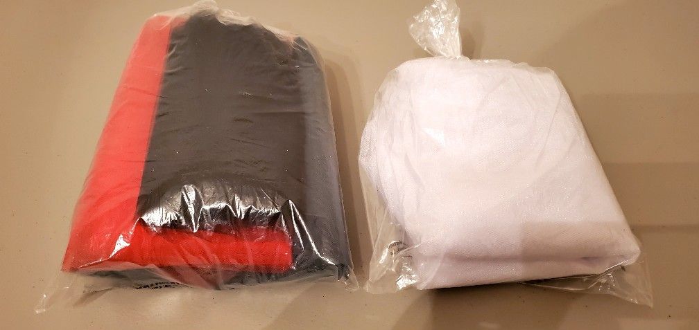 New Tulle Fabric. Green, Red, White, Black