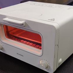 BALMUDA Steam Toaster Oven with 5 Cooking Modes: Sandwich Bread, Artisan Bread, Pizza, Pastry, Oven. Compact Design. K0 Baking Tray.