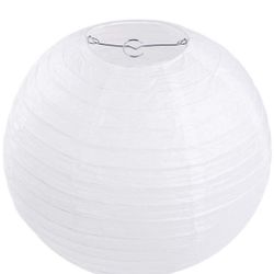 12 Packs 12” Round white Chinese Paper Lanterns Lamp Light Wedding Birthday Party Home Floral Event Decorations Decor Supplies Art DIY Craft